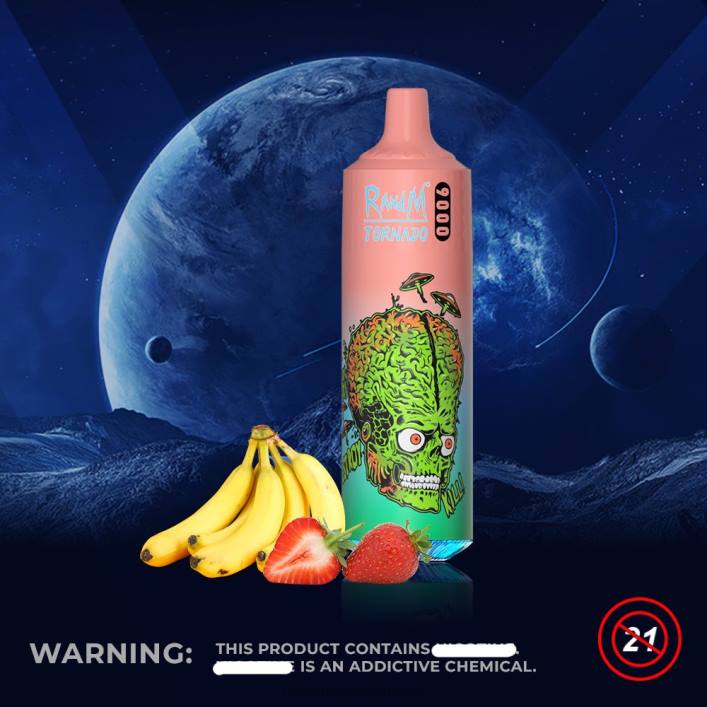 RandM Vape Kaufen GÃ¼nstig | RandM Tornado 00P2134 9000 Vape Pod Gerät 1 Stück Version 1 Erdbeere Banane